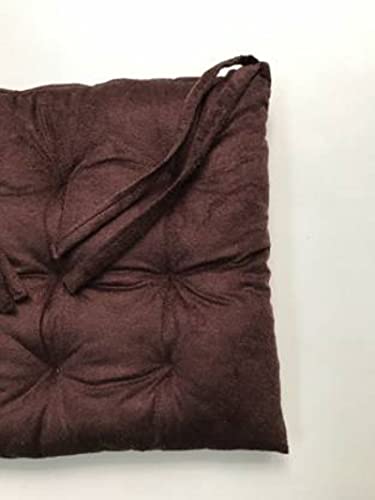 Image of My Home Premium Velvet Chair Pad /Chair Cushion for Rocking Chairs, Wooden Swings, Office Chairs, Home Chairs, Resting On Floor (40 * 40CM)(Coffee)