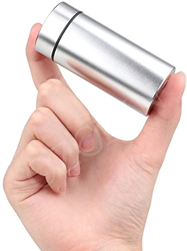 Ozchin Aluminum Storage Jar Portable Airtight Smell Proof Container Bottle Multipurpose Storage Container For Spices, Coffee & Teas 80Ml (Silver&Black) #TOP1