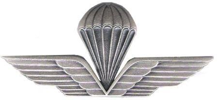 DISTINTIVO ABILITAZIONE AL LANCIO PARACADUTISTI DA CAMICIA ESTIVA - METALLO 4,5 cm