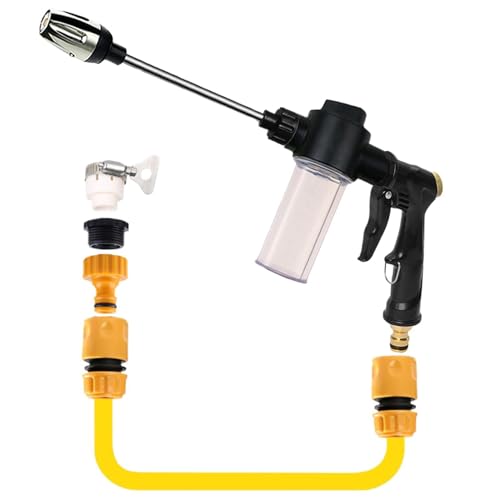 A Presión Sin Cable | Rociador de Agua Manual ergonómico Ajustable 360 Grados - Boquilla De Alta Presión para Manguera - para Coche Jardín Hogar Balcón Patio Garaje Limpieza