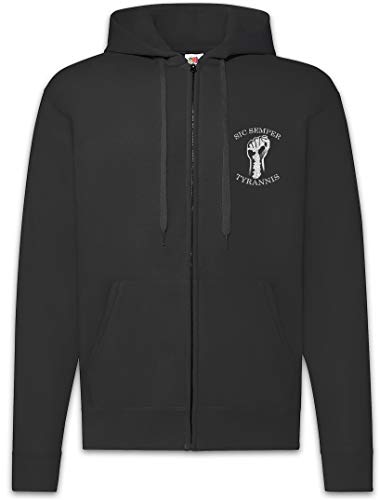 Sweat à Capuche pour Homme avec Zip Sic Semper Tyrannis II en Coton Confortable