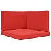 ULUYYUC 3-teiliges Sofakissen Set für draußen Rot, Polyester Loungekissen mit Sitzkissen 80x80 cm, Rückenkissen und Seitenkissen, Polster für Gartenmöbel und Balkonsofas