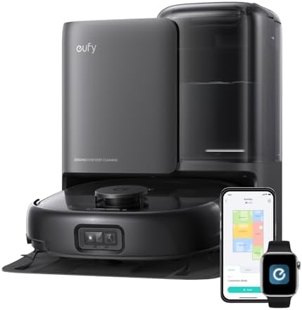eufy Robot Vacuum E25, 20,000 Pa Suction,HydroJet Always-Clean Ro...