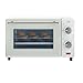 KHG Minibackofen MBO-10W aus Metall in weiß mit Ober-/Unterhitze, 10l Garraum, 650 Watt, inkl. Timer, Temperatureinstellung von 100°C-230°C, Entnahmegriff, Grillrost und Backblech, Brötchenbackofen