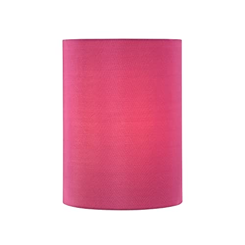 Image of Aspen Creative 31316 Contemporary Drum (Cylinder) Shaped Spider Construction Lamp Shade in Burgundy, 8 inch wide (8 inch x 8 inch x 11 inch)