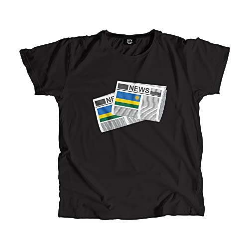 T-shirt Rwanda Newspapers vêtement imprimé original look vintage