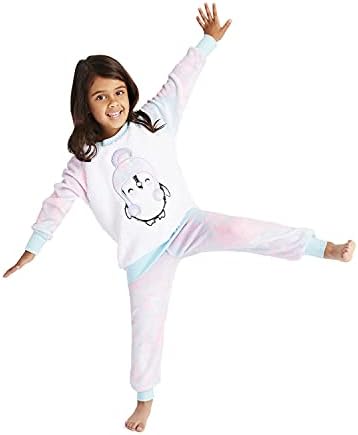 Girls 2-Piece Pajama Set Kids Sleepwear, Long Sleeve Top and Long Pants PJ Set 4 31RkV38oP9L. AC