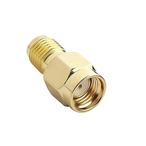 Connecteur coaxial RPSMAJ-SMAK mâle-femelle en laiton plaqué or pour câble antenne