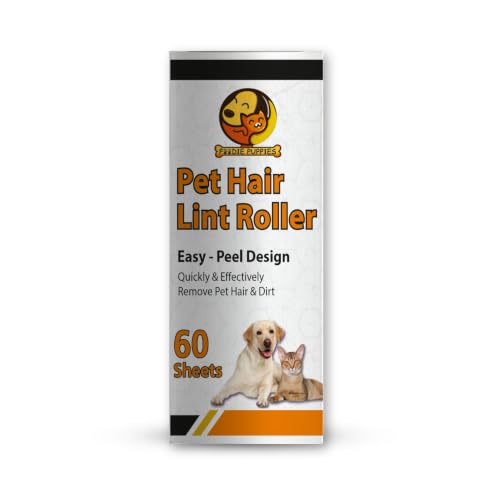 Image of Foodie Puppies Pet Hair Remover Lint Roller Refills Extra Sticky Lint Roller Refills Only, 60 Sheets per Roller, Remove Dog and Cat Hair from Clothes, Furniture