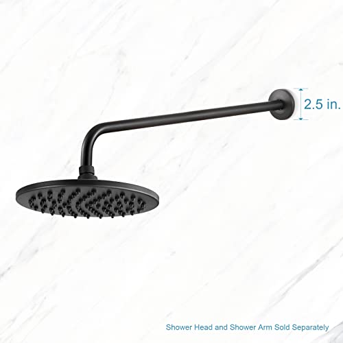 OFFO Shower Arm with Flange, 24 in Oil Rubbed Bronze Wall Mount Replacement Angle Shower Head Arm Wall-Mounted For Fixed Shower Head & Handheld Showerhead by OFFO - Used condition - Image 5