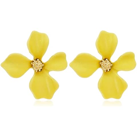 YANCHUN Yellow Flower Stud Earrings for Teens Cover