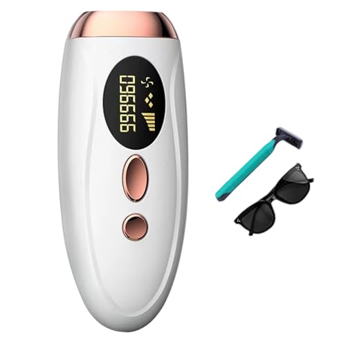 Geräte Haarentfernung Laser, Tragbares IPL Haarentfernung Gerät für Zuhause, Effiziente Ganzkörper-Haarentfernung mit Saphir Technologie, für Damen/Herren, Gesich, Körper, Beine, Achseln (Weiß)