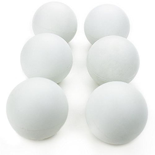 Crown Sporting Goods Set of 6 White Regulation Size Lacrosse Balls in Mesh Storage Bag