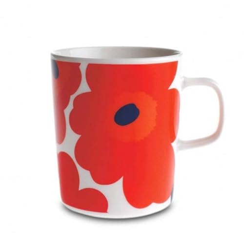 マリメッコ marimekko ウニッコ UNIKKO マグカップ ホワイト レッド 250ml 63431 001 63431 001 [並行輸入品]