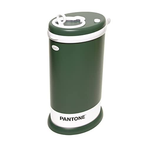 Image of Ubbi Steel Odor Locking Diaper Pail, Pantone Green (Discontinued by Manufacturer)