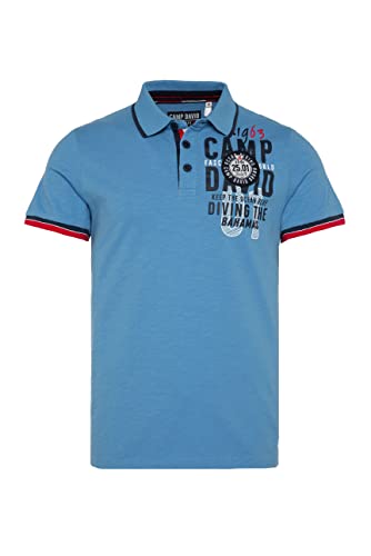 Camp David Herren Poloshirt mit Rücken-Artwork
