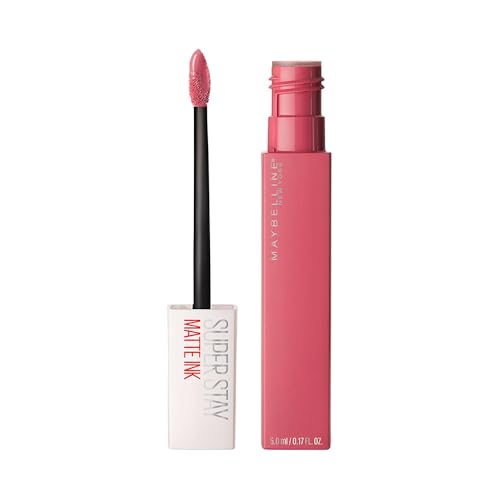 Maybelline SuperStay Matte Ink Batom Líquido Matte Longa Duração 16H com Aplicador Preciso, Não Transfere e Cor Intensa, Acabamento Matte Confortável, Cor 15 Lover Rosa Malva, 5ml