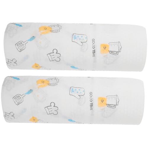 FRCOLOR 2rotoli Strofinacci Monouso Da Cucina in Non Pervare Piatti e Ciotole Senza Graffiare Le Superfici Per Pulizia e Rimozione Di Grasso Uso Versatile Per Mobili Sicuri e Pratici Per c