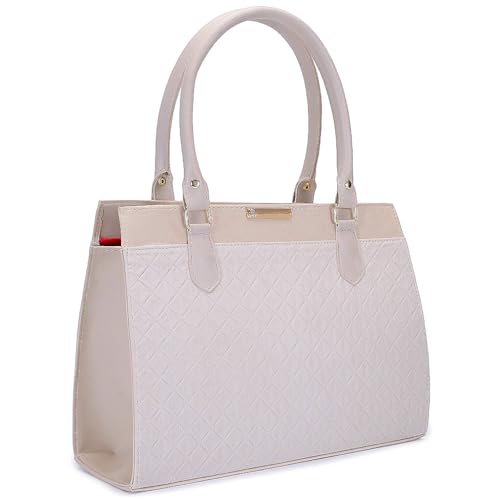 Bolsas Femininas,Bolsa Feminina Média Satchel Elegante Tote(Matelado Marfim)