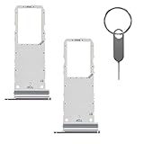 LOZOP 2 Pieces Sim Card Tray Holder (Single Sim Version) with Eject Pin Replacement for Samsung Galaxy Note 20 (Mystic Gray)