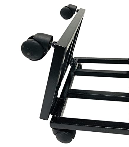 Image of Inverter Battery Stand Trolley for 3 Batteries, Heavy Duty UPS Inverter with Wooden Top, Triple Battery Stand for Home & Office, Suitable for Various Inverter Battery Sizes