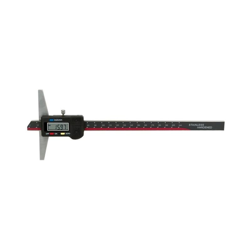 Micron France - Jauge de profondeur digital Haute qualité - Capacité 200 mm, Base 100 mm