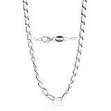 SilverAmber Jewellery UK - Made in Italy - 925 Sterling Silver Delicate 2 MM Long Curb Chain 24 inches long with an anti-tarnish coating - GCH02124