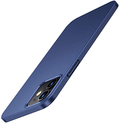 TORRAS Slim Fit Compatible for iPhone 12 Case [Specifically for iPhone 12], [Ultra-Thin] [Silky Smooth Touch] Hard PC Protective Phone Case with Grip, Pacific Blue