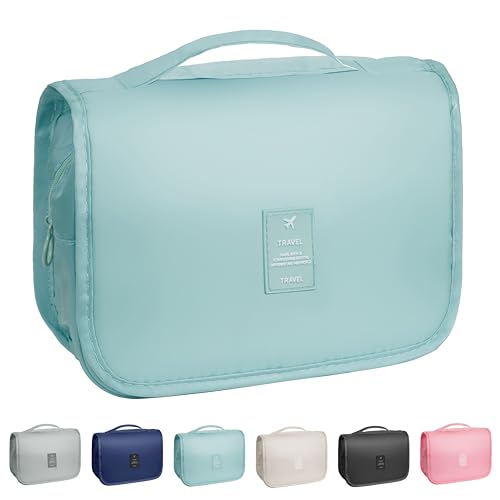 Image of Toiletry Bag Travel Bag with Hanging Hook for Women Men,Light Blue
