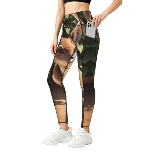 Leggings de canguro y conjunto de entrenamiento de mujer con estampado de zoológico