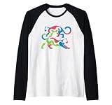 Due gatti che camminano in direzioni opposte – Design per amanti dei gatti Maglia con Maniche Raglan