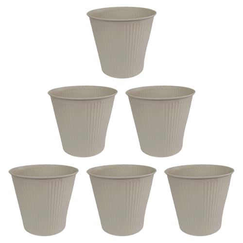 UncleS 6pcs Metall Pflanzentöpfe Große Eisenblüten Töpfe Rostfeste Metalleimer Pflanzer Bauernhaus Vintage Stile Für Dekorationen Blütenbett Pflanzzubehör