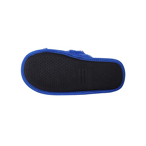 Image of FOCO Womens NFL Team Script Wordmark Fuzzy Cross Slide Slippers