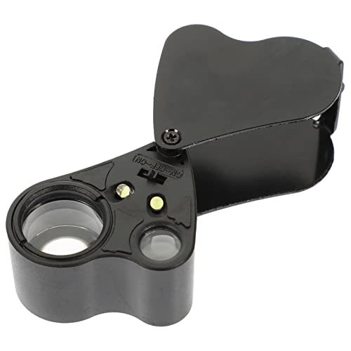 DOITOOL Small Led Light Magnifying Glass 60x Portable Magnifier Light for Jewelry Gem Testing and Detailed Inspection