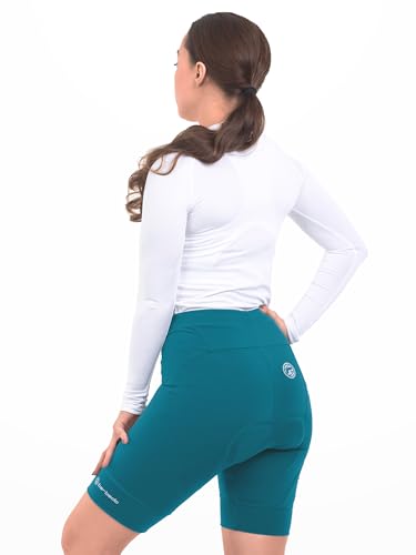 Bermuda de Ciclismo Feminina Barbedo Bright Azul Petróleo