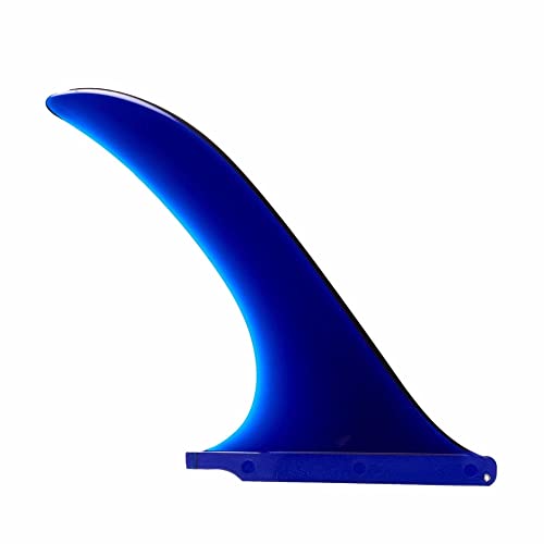 DORSAL Pintail Surf Fins for SUP Longboard Surfboard Center Velzy Style Flex-Fin Blue 9.75" Polycarbonate