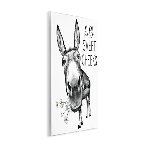 Image of Sweet Cheeks Donkey Daisies, 10 x 15 Inch Mounted Print on Wall Plaque