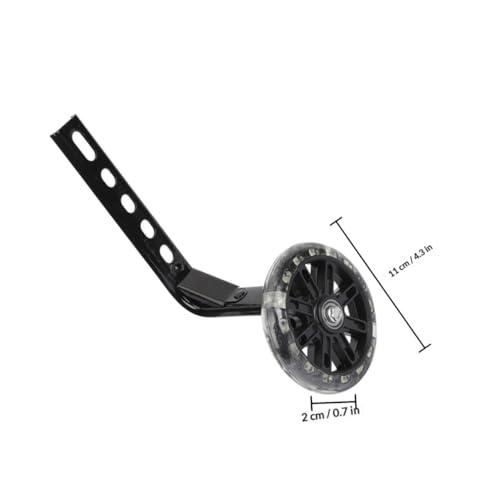 Ruedas de Entrenamiento para Bicicleta de 12 a 20 Pulgadas, 2 Piezas, Estabilizadores Negros con Luces Intermitentes, Antideslizantes y Resistentes al Desgaste, para Soporte de Equilibrio miniatura 2