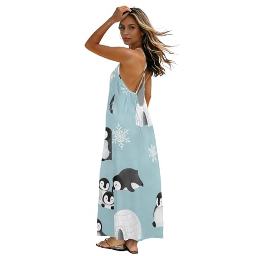 Robe d'été douce et légère à motif pingouins pour sublimer vos vacances