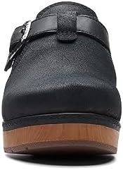 Clarks Women's Paizlee Nora Clog, Black Suede, 8 | Image 2