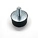 GTPBAO Stud Bushing 1pcs Type Rubber Shock Mounts, M3 M4 M5 M6 Metal Anti Vibration Bobbin Isolator Damper, Dia 8/10/15/20/25mm Threaded Isolator (Size : M6x18mm - 25x25mm)