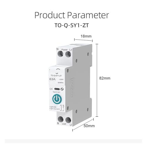 Disyuntor SY1 1P 63A carril DIN 6A ideal para iluminación de cocinas 2