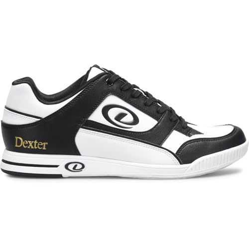 Image of Dexter Men's Royal Bowling Shoe White /Black - Universal Slide Soles - Made for Both Left and Right Handed Bowlers - Athletic Fit - Lightweight
