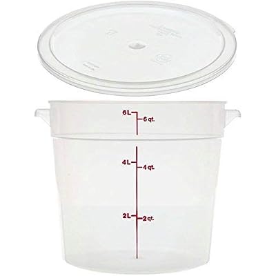 Cambro RFS6PP190 Camwear 6-Quart Round Food Storage Container with Lid