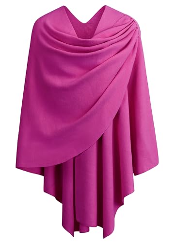 Image of PULI Womens Cross Front Poncho Shawl Wrap Elegant Wedding Formal Gift