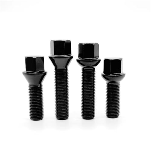 Separadores de rueda Embers de acero forjado y pernos negros M14x1.25 para buje VW 3