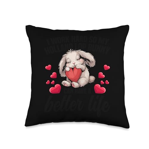 Holland Lop Bunny Stuffed Animal Plush Holland Lop Bunny Mom Throw Pillow