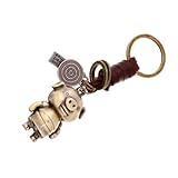 bestonzon portachiavi creativo per auto ciondolo a forma di maiale e corda intrecciata in pelle marrone portachiavi da donna unisex per chiavi borsa e decorazioni auto regalo originale e