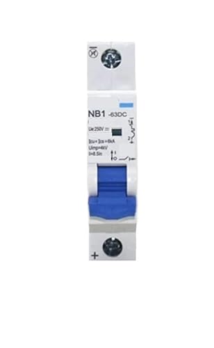 NB1-63DC DC MCB�A1P/2P/4P DC250V/500V/1000V 6-63A ���z�����d�T�[�L�b�g�u���[�J�[(1P DC250V,63A)