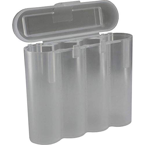 Birdz 1 Clear 18650 & CR123A 4 Battery Holder Storage Case for 18650